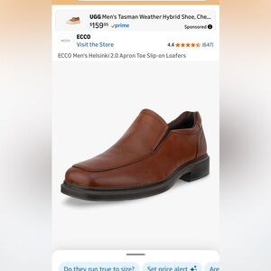 ECCO Men's Helsinki 2.0 Brown Slip-On Loafers